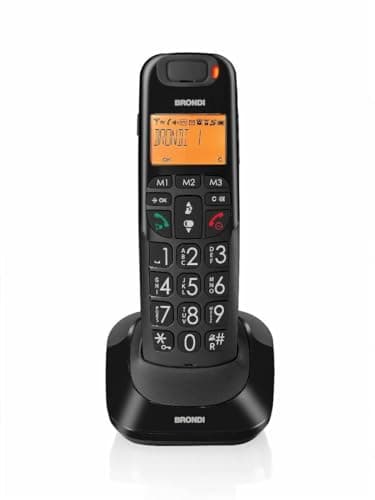 Brondi Bravo Bright Telefono Cordless, Nero