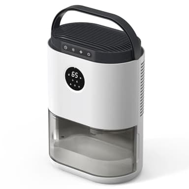CONOPUPlus Deumidificatore 2300ML, Deumidificatore Casa Muffa con Sensore Display, Timer 48H, 7 Colori Luce, Sbrinamento Automatico, Modalità Sleep, Deumidificatore Portatile per Camera, Bagno
