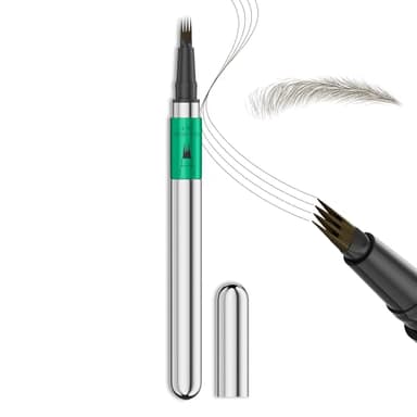 Penna Sopracciglia Effetto Pelo - Matita Sopracciglia Waterproof & No Transfer, Lunga Durata fino a 12H, Effetto Microblading Naturale, Cruelty-Free, Punta Sottile e Precisa (02 Brown)