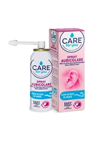 CARE for you, Spray Auricolare - Spray Pulizia Orecchie, Soluzione Isotonica, Nebulizzato per La Pulizia Quotidiana dell'Orecchio, con Acqua di Mare, 100 ml