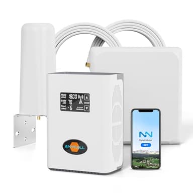 ANYCALL Amplificatore Segnale Cellulare per la Casa sulla Banda 1, 3, 7, 20, Ripetitore Segnale Cellulare per Casa Ufficio, 5G 4G LTE 3G GSM Ripetitore per TIM Vodafone Illid Wind Tre, Touchscreen LCD