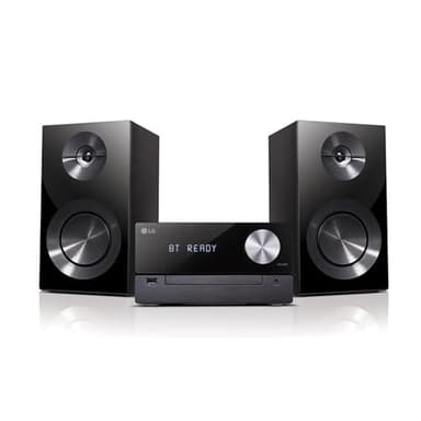 LG Impianto Stereo Casa Micro Hi Fi 2.0 Ch 100W - Riproduzione Audio Bluetooth e USB, Lettore CD / MP3, Radio Digitale DAB+ / FM, Equalizzatore - Nero