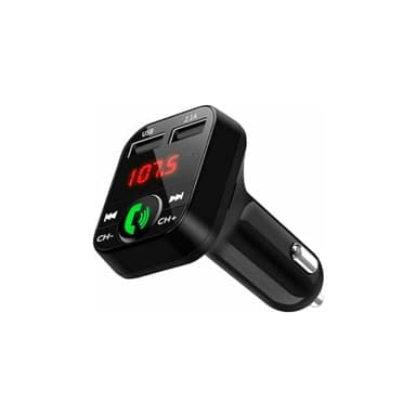 NK Trasmettitore FM Bluetooth - 12/24W, Vivavoce, Per Auto e Camion, Lettore Musicale Bluetooth V5.0 + EDR, Adattatore Radio con Ricevitore FM, Doppia porta USB e ricarica rapida 2,1A.