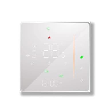 Caslant 006 Serie WI-FI Termostato - Termostato Programmabile Touch Screen per Riscaldamento Acqua/Elettrico/Caldaia - Controllo Remoto Tramite Cellulare Funziona con Alexa, Google Home, IFTTT