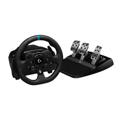 Logitech G G923 volante da corsa e pedali per Xbox Series X|S, Xbox One e PC, con ritorno di forza TRUEFORCE fino a 1000 Hz, pedali reattivi, controllo con doppia frizione e rivestimento del volante