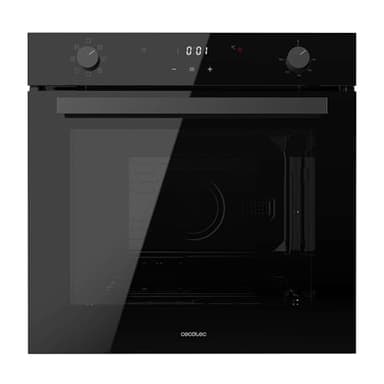 Cecotec Forno da Incasso Multifunzione Bolero Hexa M226001 Glass Black A. 2800W, 70L, 7 funzioni: Defrost, Convenzionale, Convezione. Cooling Fan, Display Touch, Base XXL, Porta Tripla Vetro, Classe A