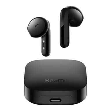 XIAOMI Redmi Buds 6 Active Wireless Bluetooth Earbuds Semi-In-Ear Earbuds Noise Reduction with Dual Microphone, Up to 6h+30h Battery Life, Bluetooth 5.4, Google Fast Pair Black