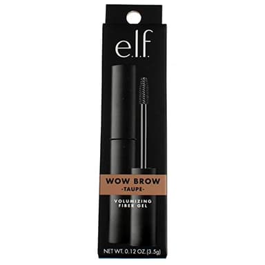 e.l.f. Wow Brow Gel, volumizzante, modulabile, ibrido cera-gel, crea sopracciglia piene e voluminose, fissa le sopracciglia, Taupe, infuso con fibre, 3,5 g