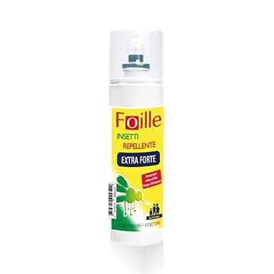 Foille Insetti Repellente Extra Forte, DEET 50%, Spray Contro Zanzare Anche Portatrici del Virus Dengue, West Nile e Zika, Contro Zecche e Flebotomi, Efficacia Fino a 16 Ore, Flacone da 100 ml