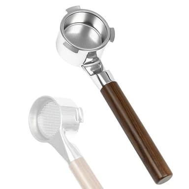 BLUCO 51 mm, filtro per espresso, fondo piatto, adatto per DeLonghi Dedica EC680/685/785/820/850/860/885 Smeg 304, in acciaio inox posizionabile orizzontalmente, pressione e distribuzione uniforme