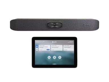 Poly Bundle in Studio X30 & Poly TC8, sistema di videoconferenze all-in-one 4K, schermo touch screen da 20,32 cm (8"), nero