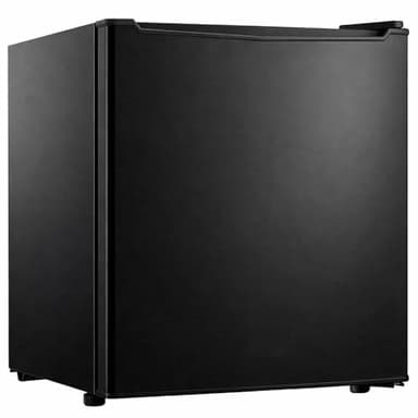 BAKAJI Frigo Bar Mini Frigorifero 4 Scomparti Capacita' 46 LT Hotel Casa Ufficio Studio Campeggio Dimensione compatto 47x44x49cm Colore Nero, Silenzioso (Nero)