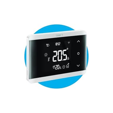 CAME Cronotermostato TH/750 Digitale Wi-Fi da Parete, Doppio Relè per Riscaldamento e Climatizzazione, Compatibile con Alexa e Google, Alimentazione 230 V AC, Bianco