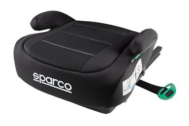 Sparco Rialzo auto ISOFIX R129/03 | 125-150 cm (6-12 anni) | Rialzo senza schienale | Imbottitura ergonomica, lavabile e traspirante | Maggiore stabilità e protezione laterale