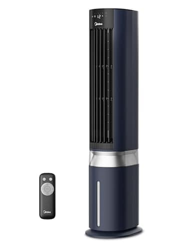 Midea Sensicool - Raffreddatore ad aria con raffreddamento ad acqua da 7 l, condizionatore portatile senza tubo di scarico, ventilatore con raffreddamento ad acqua, 2000 m³/h, 6 velocità, display
