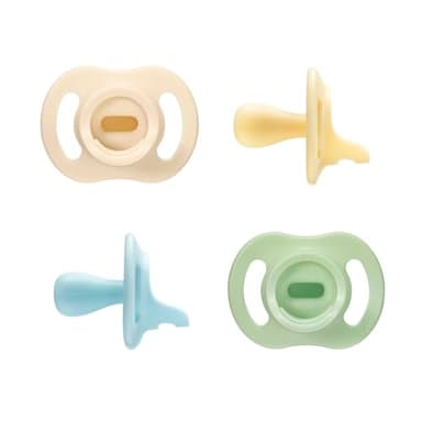 Tommee Tippee Ciuccio Ultra-light StayPut, 0-6 Mesi, Confezione da 4, Succhietto Ortodontico, Design Monoblocco in Silicone