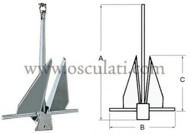 OSCULATI Ancora Danforth 4 kg