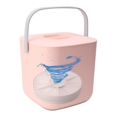 Mini Lavastoviglie Portatile, 21 X 21 X 20 CM Lavastoviglie da Appoggio a 360° Pulizia Profonda, Artificiale e Onde Sonore per Stoviglie Frutta Verdura ()