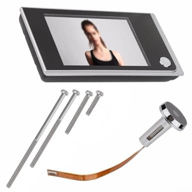 Feeshoppher Spioncino digitale wireless per porta, con monitor HD da 3,5 pollici, 720p, visione grandangolare a 120°, telecamera di sicurezza anti-effrazione per ingresso domestico, monitoraggio 24