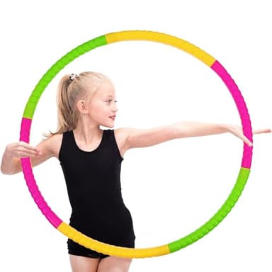Hula Hoop di Plastica Rimovibile Hula hoop Bambini 6 Sezioni Hula Hoop Fitness Dimagrante Esercizio Hoola Hoop Hula Hoop Bambina per Fitness Ginnastica Danza Yoga Addestramento di Animali Domestici