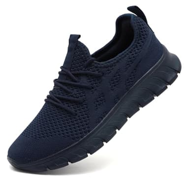 VGPSFN Sneakers Uomo Scarpe Running Corsa Ginnastica Camminata Casual Jogging Trekking Tennis Outdoor Fitness Sportive Palestra Scarpe da Lavoro Comode Leggere Traspiranti Blue Scuro 45