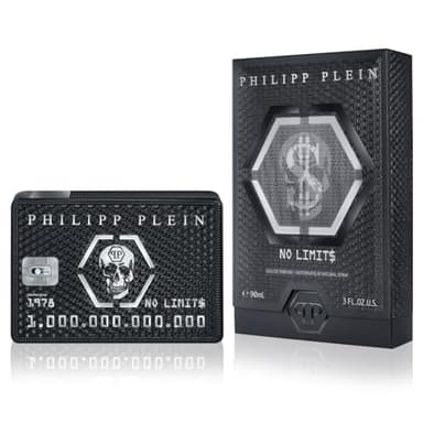 Philipp Plein – Eau de Parfum No Limits 90 ml – Profumo Uomo – Note Orientali e Legnose – Un Tatuaggio Olfattivo Indelebile e Sensuale – Woody Oriental – Flacone in Vetro Laccato Nero