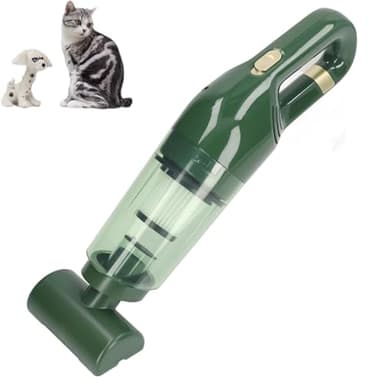 Agatige Aspira Peli Animali Domestici per Divano, 4000mah Aspirazione Grande, Carica Rapida, A Basso Rumore,Aspirapolvere Portatile per Peli di Animali Domestici, Aspirapolvere Piccolo(Verde)