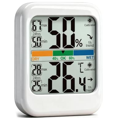 G.CATACC Termometro Ambiente Interno, Igrometro Digitale per Ambiente Misuratore di Umidità e Temperatura Interno per Casa, Asilo Nido, Terrario, Incubatrice, Serra