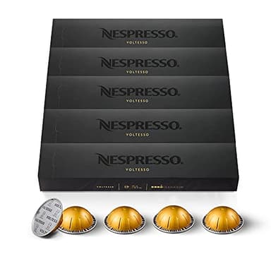 Nespresso Vertuo - Confezione da 50 capsule di caffè Voltesso - Intensità 4 - per espresso 40 ml - (5 confezioni da 10)