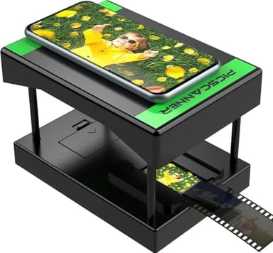 Scanner di film mobile 35 mm, diapositive positive e negative digitalizzare diapositive e negative a casa con il proprio smartphone, digitalizzare le diapositive