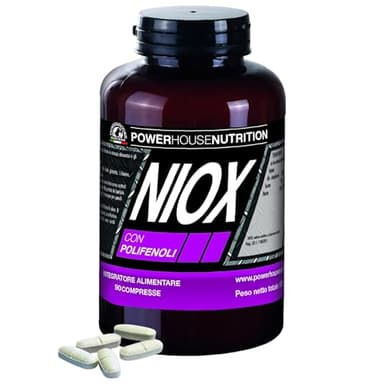 L-arginina - Ossido Nitrico, NIOX con Polifenoli Powerhouse Nutrition, Intregratore Acetil Cisteina, Tè verde e Taurina, Favorisce Vascolarizzazione, Definizone, Energia, Made in Italy, 90 Compresse