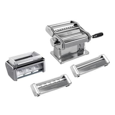 Marcato MULTIPAST, Set Macchine per Pasta, Acciaio Cromato, Diversi Formati di Pasta, 20x20x15 cm, Facile da Usare
