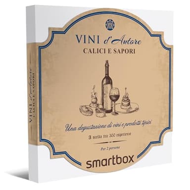Smartbox - Cofanetto Regalo Calici e Sapori - Idea Regalo Gourmet - 1 degustazione di Vini e Prodotti tipici per 2 Persone