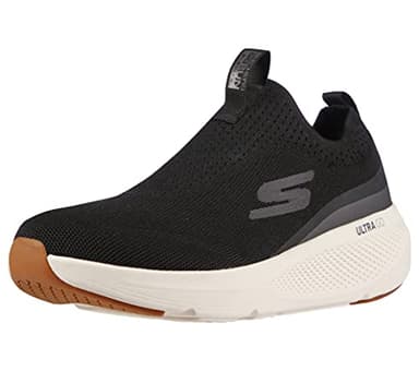 Skechers GOrun Elevate-Athletic Slip-on Workout Running Shoe Sneaker with Cushioning, Scarpe da Ginnastica Uomo, Nero e Bianco, 45 EU