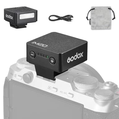 GODOX iM20 - Mini flash per fotocamera, 5 livelli di potenza, 6000 K ± 200 K 440 Flash Full-Power Godox im20 Mini Flash per Canon Sony Nikon Fuji Olympus