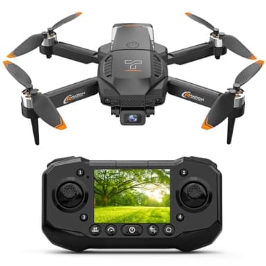 Drone F205 con Telecamera, Motore Brushless Drone con schermo da 2,4 inch Adulto, Auto-Hover, controllo gestuale, scheda SD da 8GB con lettore di schede, avvio con un solo tasto per principianti