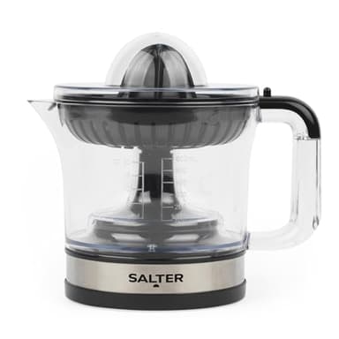 Salter Spremiagrumi Elettrico - Estrattore di succo di agrumi freschi, caraffa dosatrice da 600 ml, senza BPA, 2 coni di spremitura, filtro regolabile e controllo della polpa, EK5025FVDE