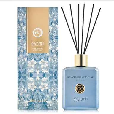 Airkeep Profumatore per Ambienti 300ml, Ocean Mist & Sea Salt Diffusore Profumo Ambiente, Diffusore di Fragranze per Bagno, Appartamento, Decorazione della Casa