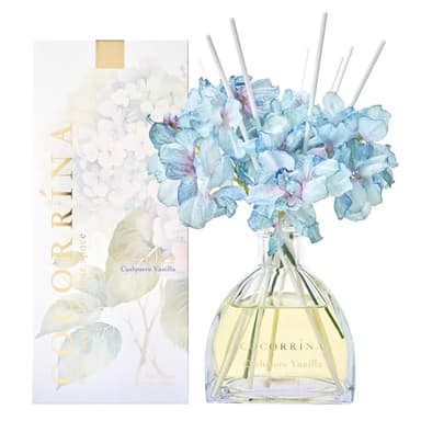 COCORRÍNA Fiore Diffusore Profumo Ambiente 250ml, Cashmere Vanilla, con 8 Bastoncini di Fragranza, Naturale, di Lunga Durata, per la Camera da Letto, L'Ufficio, Il Bagno