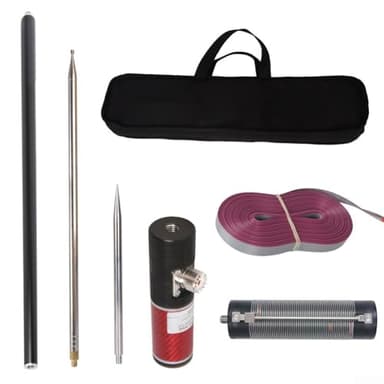 Antenne radio JPC350 HF per radio Ham, 3.5-50MHz All Band HF Antenna verticale 6M-80m 10 bande antenna con regolatore scorrevole per esterni