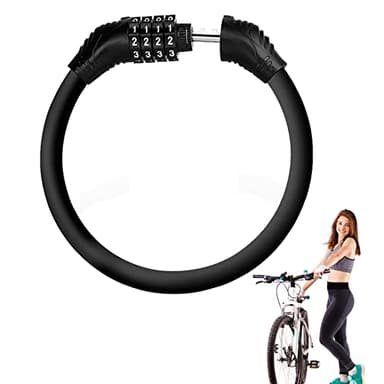 Lucchetto Bici,Catena Bicicletta,Catena Bicicletta Antifurto,Bicicletta Antifurto Protezione Sicurezza per Biciclette Blocco Catena, Motociclette, Scooter, Cancelli