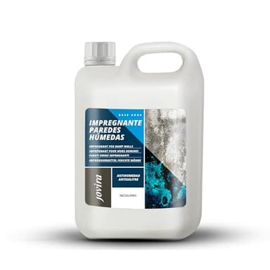 JOVIRA PINTURAS Trattamento Pareti Umidi. Primer sigillante incolore a base d'acqua. Previene l'umidità nei muri per problemi di capillarità. (2 Litri, Incoloro, Anti-Umidità)