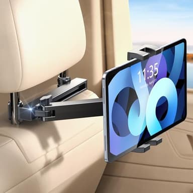 EOIWUY Porta Tablet da Auto Poggiatesta, [Pieghevole & Estensibile] 360° Rotazione Supporto Tablet Auto, Accessori per Bambini Compatibile con iPad, Galaxy Tab e Tutti i Dispositivi da 4,7-12,9"