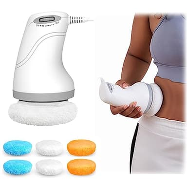 Massaggiatore Anticellulite Professionale, Elettrico Anti Cellulite Massaggiatore per Pancia, Glutei, Gambe, Massaggio Cellulite con 6 Pad Lavabili Sollevamento, Tonificante e Rassodante