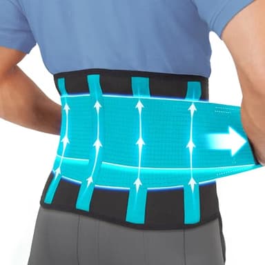 Clever Yellow Fascia lombare adatta a donne e uomini - Supporto terapeutico per la zona lombare - L'unico tutore certificato per il sollievo dal dolore lombare e la prevenzione degli infortuni - Large
