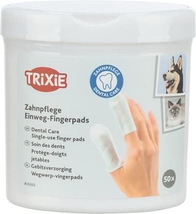 Trixie SALVIETTE Dito MONOUSO Pulizia Denti 50 PZ.
