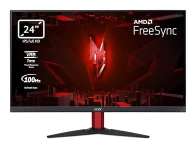 Acer Nitro KG242YEbiif, Monitor Gaming PC 24", Display IPS Full HD 100 Hz, 1 ms (VRB), 16:9, FreeSync, VGA, HDMI (1.4), Lum 250 cd/m2, ZeroFrame, Cavo HDMI Incluso