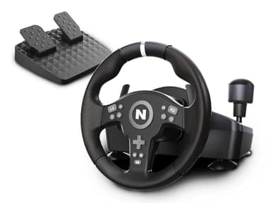 NITHO Drive Pro V200 Volante con Pedali e Cambio, Volante da Gioco per PC, PS4, Xbox One, Xbox Series X/S e Windows, 270° Volante da Corsa con Vibrazione, Compatibile con Simulatore di Guida Gaming