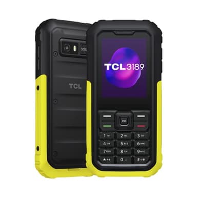 TCL 3189 - Cellulare Rugged Phone 4G, Impermeabile e resistente agli urti IP68, 17 giorni autonomia, Tasto SOS, Chiamate in HD, Torcia LED, Dual Sim, Illuminating Yellow [Italia]