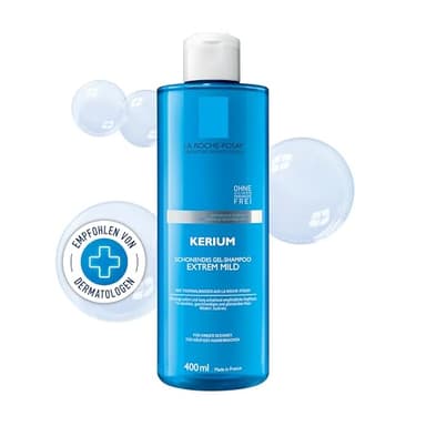 La Roche Posay Kerium, Shampoo Extra Delicato, Per Cuoio Capelluto Sensibile, Effetto Calmante e Lenitivo, Cuoio Capelluto Deterso a Fondo, Con Polisorbato e Acqua Termale, 400 ml